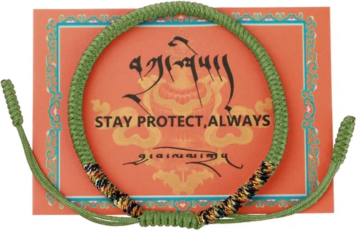 Vista 9 de Auténtica pulsera de nudo Dorje bendecida hecha a mano por monjes tibetanos con protección y talismán para mujeres y hombres