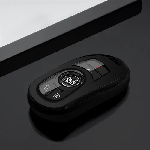 Vista 3 de Funda para Llavero de Buick, Estuche Protector de Llave de Coche, Soporte para Cadena de Llaves, Accesorios Negros