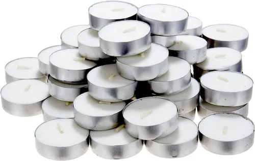 Vista 5 de Mega Candles - Velas sin perfume, para todos los usos, color blanco, juego de 50