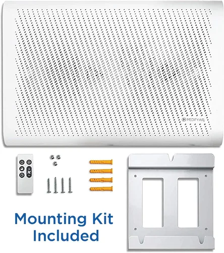 Vista 5 de Medify Purificador de aire MA-35 con filtro HEPA H13, un grado más alto de HEPA, montado en la pared, 99.9% de eliminación en un diseño moderno
