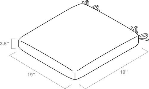 Vista 5 de Arden Foam - Cojín de asiento de comedor para exteriores, 19 x 19 pulgadas, fabricado con espuma ProFoam, resistente a la lluvia, resistente a
