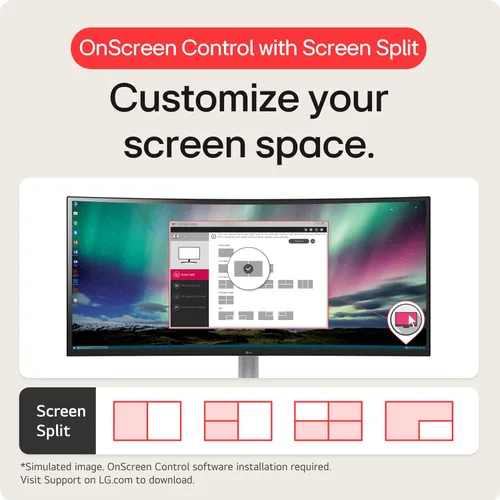 Vista 3 de LG 32MR50C-B Monitor curvo de 32 pulgadas FHD 100Hz AMD FreeSync Control OnScreen Sincronización de acción dinámica Estabilizador negro Soporte