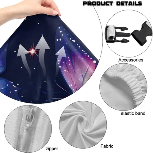 Vista 8 de Fundas para silla de juegos con cremallera de mariposa, elásticas, fáciles de poner y quitar, funda de silla de oficina de ensueño, decoración