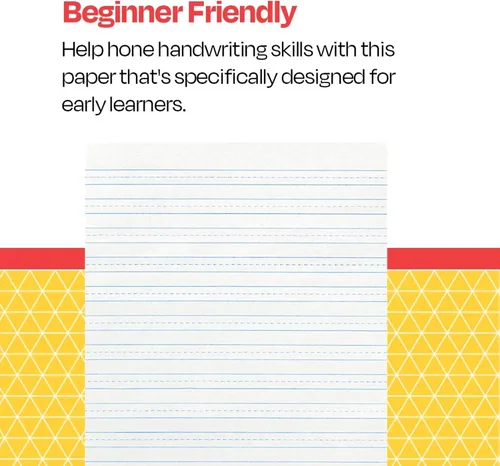 Vista 4 de School Smart-85353 Papel de escritura Skip-A-Line con renglones, renglón de 9.5 mm en sentido corto, 8 x 10-1/2 pulgadas, blanco, paquete de 500