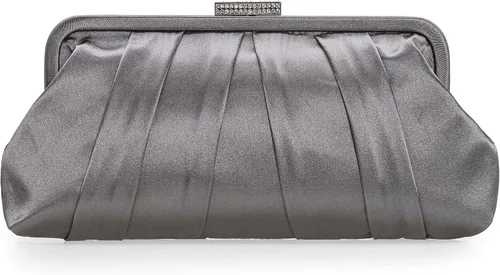 Vista 16 de CHARMING TAILOR Bolso de embrague clásico plisado de satén adornado con diamantes para bodas, bailes, eventos de corbata negra