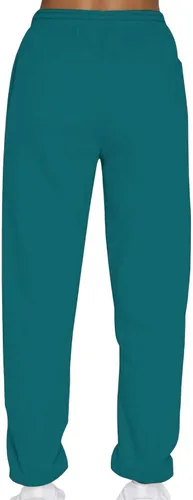 Vista 5 de Pantalones con forro polar para mujer, estilo casual, holgados, color sólido, para invierno, cálidos, con forro de sherpa, pantalones deportivos