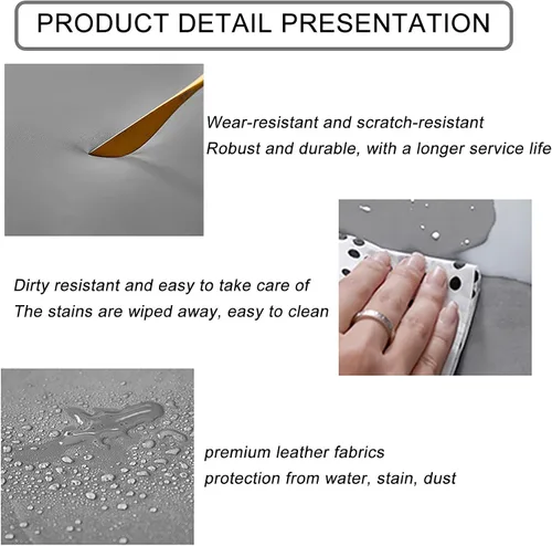 Vista 4 de Fundas elásticas para cojín de sofá, de piel sintética resistente al agua, funda de cojín desmontable para sofá, protector de muebles para cojín