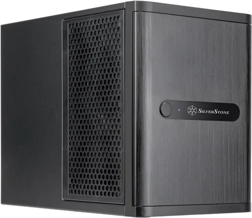 Vista 7 de SilverStone Technology CS240 Chasis NAS Mini-ITX de 4 bahías U.2 Tri-Mode Hot-Swap de alto rendimiento, SST-CS240B