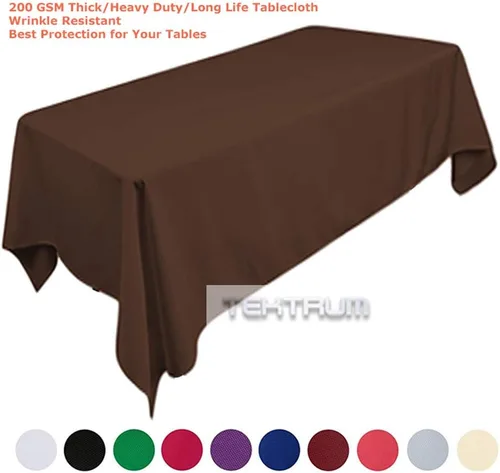 Vista 3 de Tektrum mantel rectangular de poliéster, 54 נ84 pulgadas. Tela gruesa, resistente y duradera