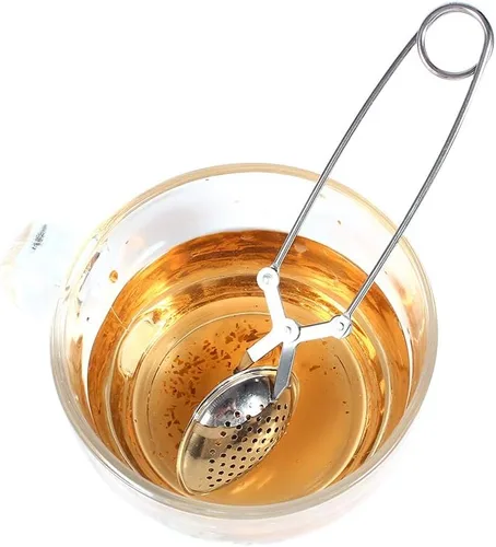 Vista 7 de Infusor de té mejorado, bola de té de malla de acero inoxidable, colador de té de bola con mango para té de hojas sueltas y especias de mulling