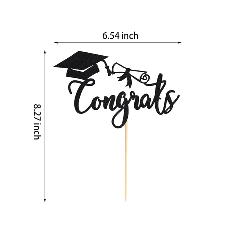 Vista 2 de Arthsdite 1 pieza Adorno para Tarta de Felicitación - Adorno de Tarta de Graduación - 2025 Suministros de Decoración para Fiesta de Graduación