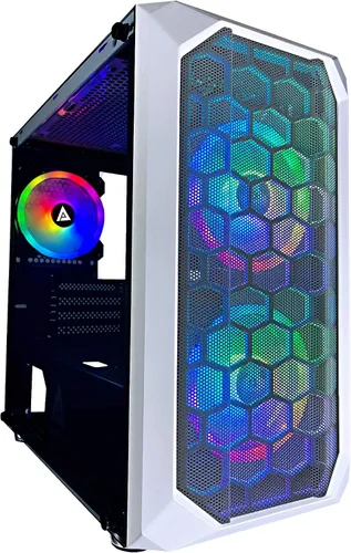 Vista 20 de Apevia Phantom-BK Phantom Micro-ATX Carcasa de PC de Juegos de Cámara Dual con 5X 120mm Ventiladores ARGB, 366 Modos RGB, Paneles de Vidrio Templado