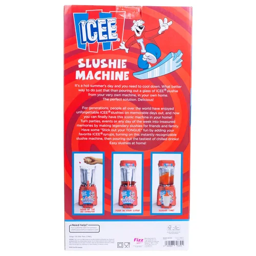 Vista 5 de ICEE Home - Máquina para hacer granizados para encimera, paquete de 4 jarabes ICEE y paquete de 20 vasos de papel y pajitas ICEE. Crea hasta 34