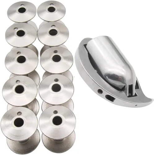 Vista 3 de ckpsms Marca -#HAD-204 (6)+10 piezas BOBBINS Shuttle Hook & Bobinas para JUKI TSH-411 Golden Wheel CS-441N Típico TW3-441 +