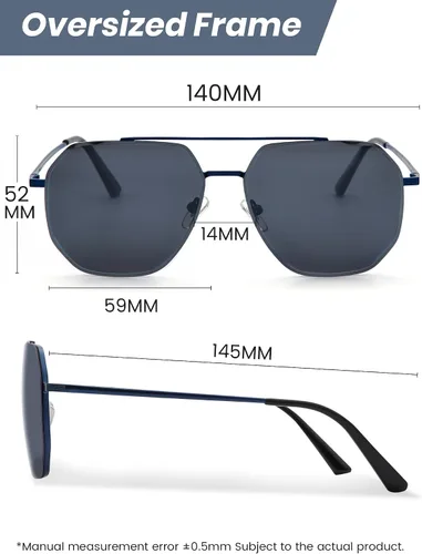 Vista 5 de Veda Tinda Vision Gafas de sol de aviador para mujeres y hombres, estilo vintage de los años 70, clásicas, a la moda, retro, para hombre, protección