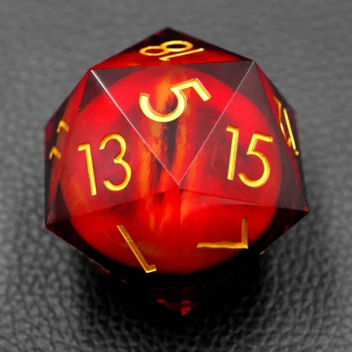 Vista 14 de Liquid Core - Dados gigantes de 1.97 pulgadas, dados de mazmorras y dragones hechos a mano con caja de regalo. RPG poliédrico D20 de 1.969 in
