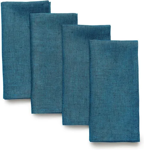 Vista 38 de Solino Home Athena - Juego de 4 manteles individuales cuadrados de lino natural claro de 14 x 14 pulgadas, manteles individuales 100 % lino puro