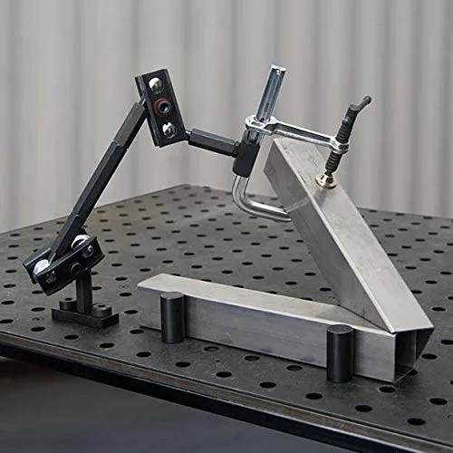 Vista 2 de Strong Hand Tools Brazo de fabricante modular de tercera mano, totalmente articulado, totalmente ajustable, base de montaje de mesa de 2 agujeros