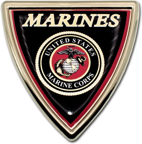 Vista 9 de Emblema de camuflaje cromado para automóvil de Marine Corps