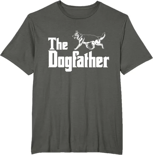 Vista 6 de The Dogfather Pastor Alemán - Camiseta de regalo divertida, Negro, S