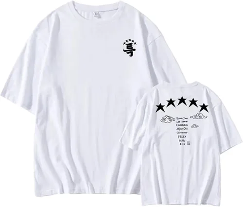 Vista 8 de Skz 5 Star Album TrackList Merch Camiseta Jisung Felix Hyunjin Minho Changbin Concerts Tee Unisex Top