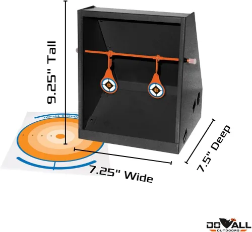 Vista 2 de Do-All Outdoors Air Strike Pellet Trap Shooting Target Rated for 800fps Airgun, Black