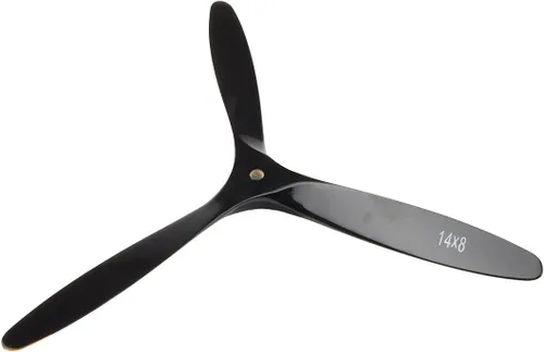 Vista 3 de Hélice RC de 3 cuchillas 14 × 10 Hélice de avión RC de madera de haya para avión de motor de gasolina