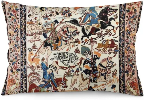 Vista 7 de 10 fundas de almohada de 12 x 20 pulgadas con estampado de mohtashem kashan persa antiguo, fundas de almohada decorativas de terciopelo suave