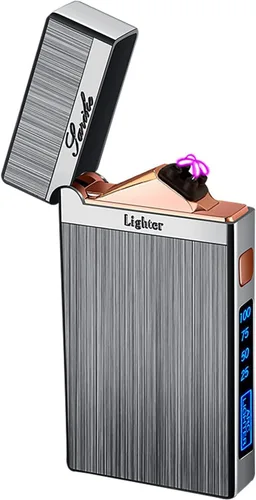 Vista 21 de SKRFIRE Encendedor de plasma de doble arco, recargable por USB, resistente al viento y sin llama para campamento, barbacoa, parrilla, hoguera, vela