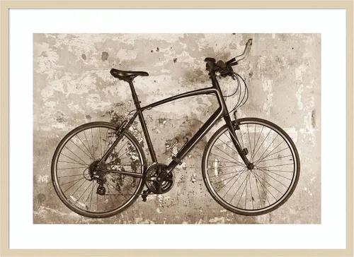 Vista 7 de Amanti Art Framed Wall Art Print 18x24 Bike by Deborah Revell, Transportation Wall Art, Industrial Urban Decor, Small Poster Painting Artwork for