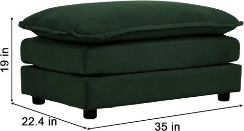 Vista 6 de Sofá modular en forma de U con reposapiés reversible, sofá modular de 5 plazas, sofá esquinero convertible, moderno y minimalista en forma de L