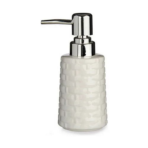 Vista 2 de Dispensador de Jabón Berilo Blanco Plateado Cerámica 150 ml (6 Unidades)