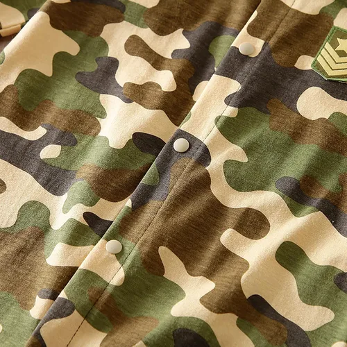 Vista 6 de Newborn Baby Jumpsuit Long Sleeve Army Green Marines Romper Baby Clothes 1-24 Months
