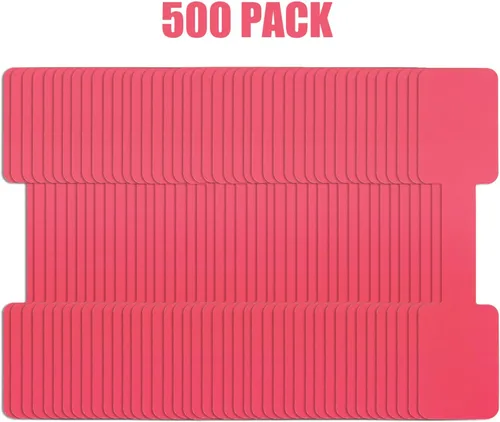Vista 4 de 500 calcomanías autoadhesivas de precio de joyería en blanco para etiquetado de identificación de anillos, collares y aretes (rosa)