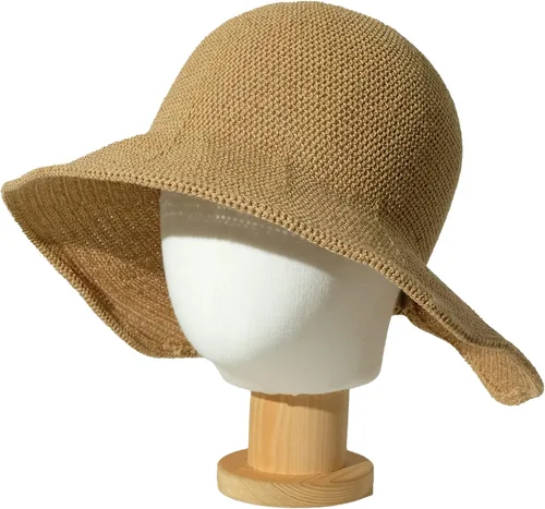 Vista 8 de Sombrero de playa de verano de ala ancha con protector solar de paja sombrero de verano transpirable sombrero plegable al aire libre