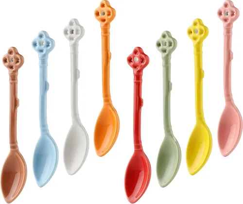 Vista 10 de Juego de 6 cucharas demitasse de cerámica para café, postre, té, helado