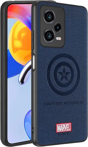 Vista 3 de IRON SPIDER Funda para Xiaomi Poco X5 Pro 5G, con personaje de superhéroe compatible con Xiaomi Poco X5 Pro Funda de cuero azul (capitán)