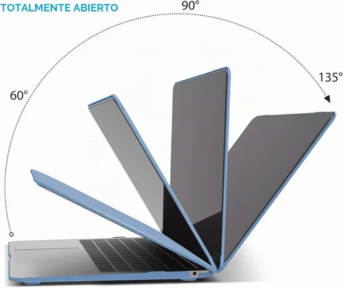 Vista 5 de IBENZER Compatible con Nuevo MacBook Air de 13 pulgadas Funda 2022 2021 2020 M1 A2337 A2179 A1932, Carcasa Rígida de Plástico con Cubierta de azul