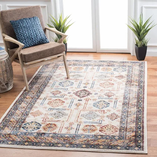 Vista 11 de SAFAVIEH Bijar Collection BIJ653B - Alfombra tradicional oriental, envejecida, no desprende pelusa, 2 pies 3 pulgadas x 10 pies, color azul