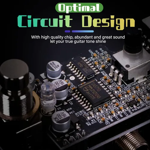 Vista 5 de Pedal de guitarra de distorsión Crunch, pedales de efectos eléctricos Lotkey Mini tipo DC 9V True Bypass