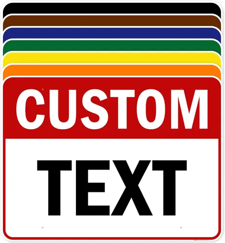 Vista 15 de Cartel personalizado, cartel personalizado para negocios, uso en interiores/exteriores. 7x10 pulgadas, aluminio 0.040 libre de óxido, resistente a