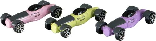 Vista 2 de Blu Track Racers (paquete de 3 pastel)