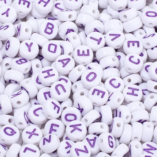 Vista 16 de 900 cuentas acrílicas doradas de letras del alfabeto, letras coloridas del alfabeto, cuentas de cubo negro para pulseras de la amistad y regalos