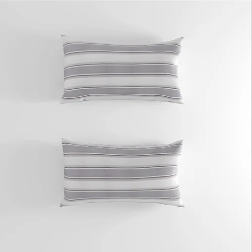 Vista 8 de Funda de almohada decorativa clásica retro a rayas, con cremallera oculta, de lino suave, moderna, estilo campestre, para sofá, dormitorio
