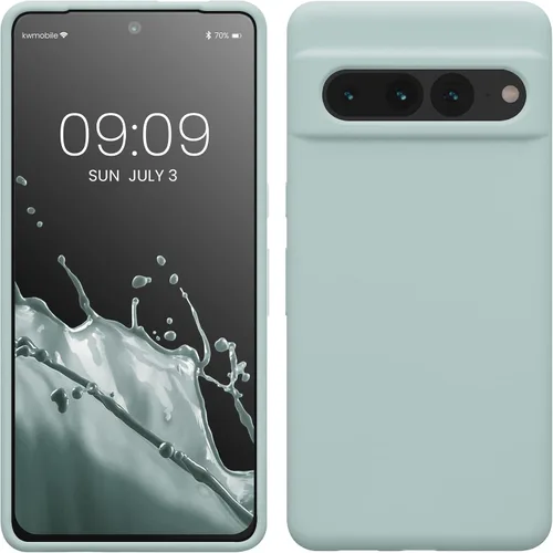 Vista 14 de kwmobile Funda compatible con Google Pixel 7 Pro - Funda de silicona TPU con acabado suave - Piedra antigua