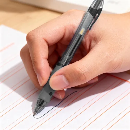 Vista 2 de ejet Paquete de 12 bolígrafos de gel negros de línea fina de 0.020 in – Bolígrafos de gel retráctiles para una escritura suave Ideal