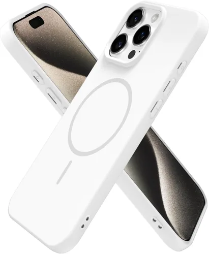 Vista 226 de Oakxco Funda de Silicona Mag Safe para iPhone 12 Pro Max, Funda Magnética Delgada y Fina Compatible con Carga Inalámbrica MagSafe, Bonita Funda