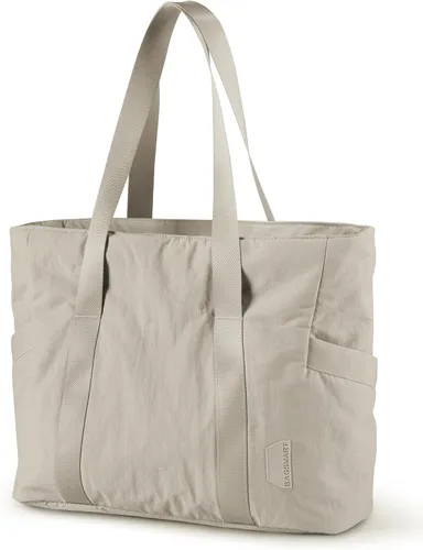 Vista 8 de BAGSMART Bolsa de mano para mujer, bolsa de mano con cremallera, bolsa de trabajo con compartimentos, bolsa de hombro para enfermera, para viajes