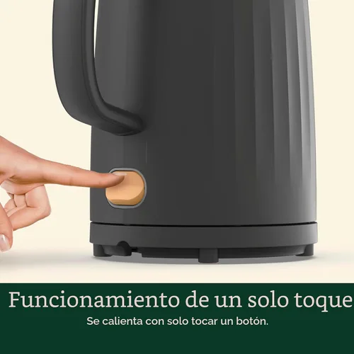 Vista 7 de Cuisinart Soho - Hervidor eléctrico de agua caliente de doble pared de 1 litro, hervidor de té con interior de acero inoxidable, operación de un