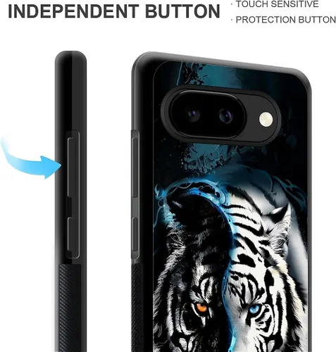 Vista 1890 de Compatible con Google Pixel 4A 5G Mobile Case Creative Acrylic Panel trasero Silicona Protección Grip especialmente diseñado para Google Pixel 4A 5G